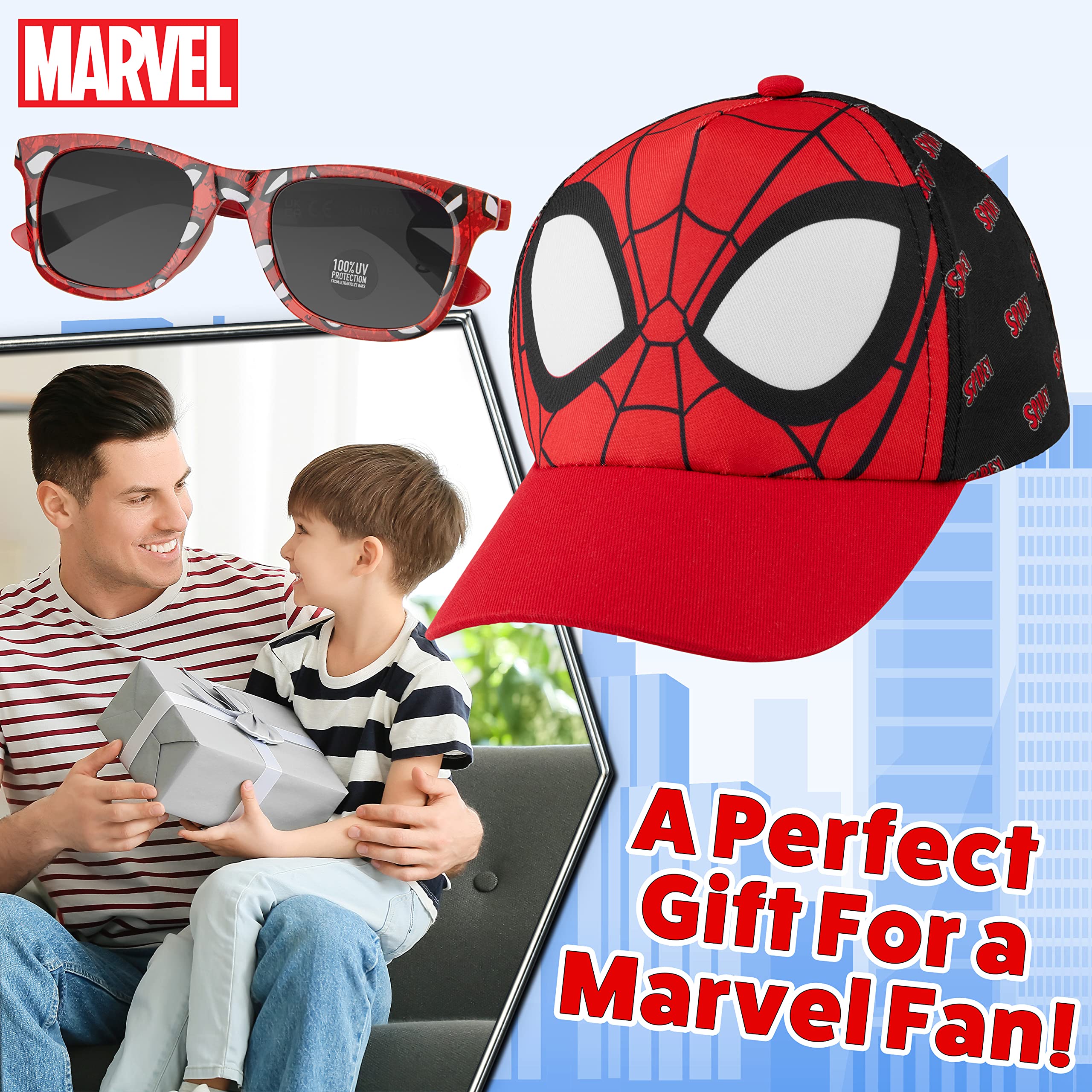 Marvel Baseball Cap for Boys - Adjustable Breathable Summer Hat for Outdoor Sports