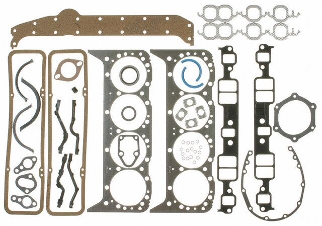 Chevy 350 5.7L Engine Rebuild Kit - High Performance Dish Top Pistons, Piston Rings, Timing Set & Oil Pump (Fits 1967-1979 Models) - Perfect for Classic Car Restoration & Engine Overhaul Projects