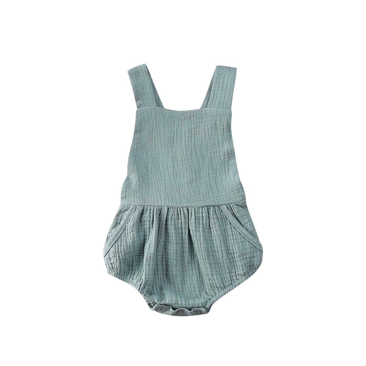 Newborn Baby Boy & Girl Cotton Sleeveless Romper Bodysuit - Soft Summer Outfit for Infants | Perfect for Playtime, Beach Trips & Photo Shoots