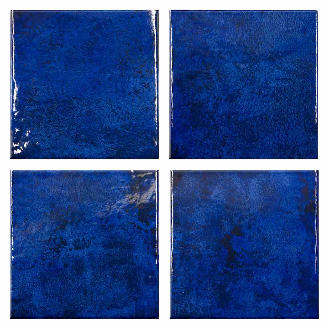 Premium Porcelain Pool Tile - Classic Cobalto Blue 6x6 Inch - Durable & Waterproof for Swimming Pools, Spas & Backyard Landscaping
