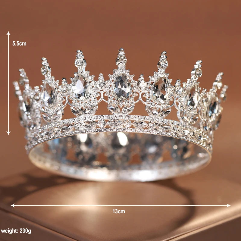 Elegant Silver Wedding Crown for Bride - Perfect for Pageants, Prom, Quinceañera & Special Occasions