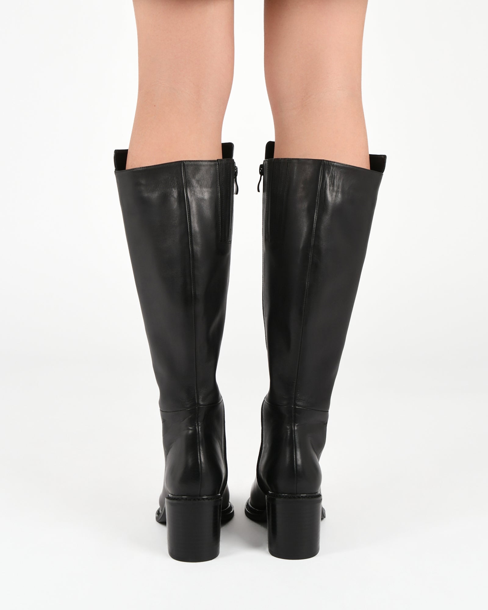 Anissa Knee High Boots for Women - Black Genuine Leather Boots - Stylish & Comfortable for Fall, Winter & Casual Outfits