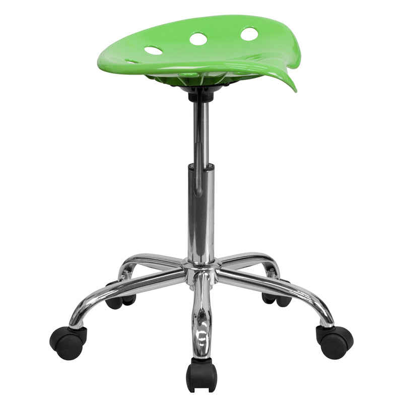 Vibrant Apple Green Tractor Seat & Chrome Stool - Retro Diner Style Bar Stool for Kitchen, Cafe, and Home Decor