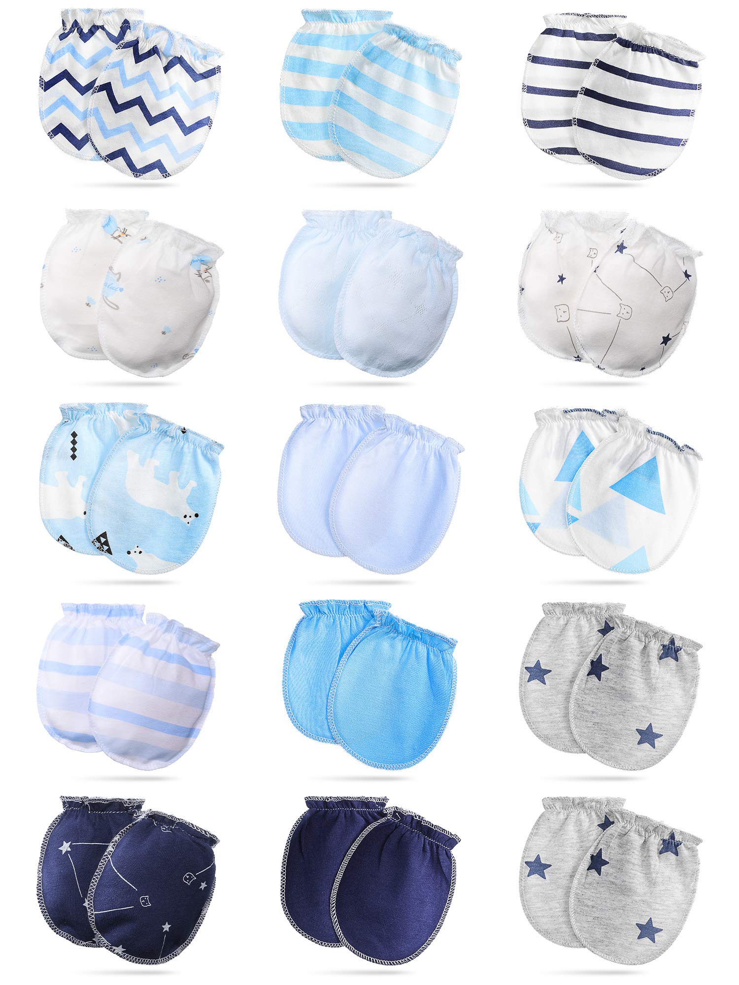 15 Pairs Baby Mittens for Newborns 0-6 Months - Soft Unisex Anti-Scratch Gloves for Infant Boys & Girls - Perfect for Sleeping, Nursing & Protecting Delicate Skin