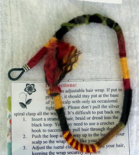 Handmade Earth Tone Hippie Hair Extension Wrap - Single Dreadlock Accessory for Braids & Curls | Natural Hair Fall Protection | Boho Festival & Everyday Style