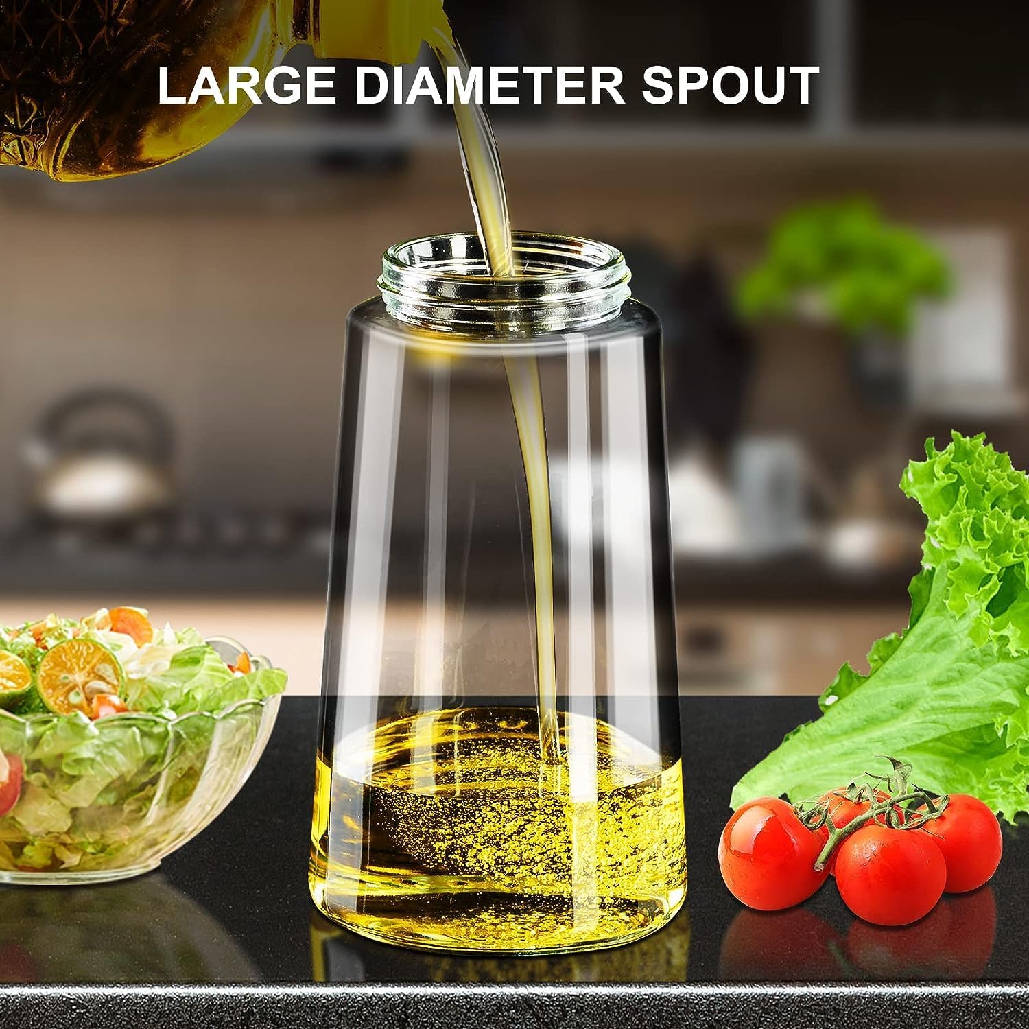 DECRUZ 2-in-1 Oil Sprayer & Dispenser 500ml - Perfect for Cooking, BBQ, Air Fryer & Salad
