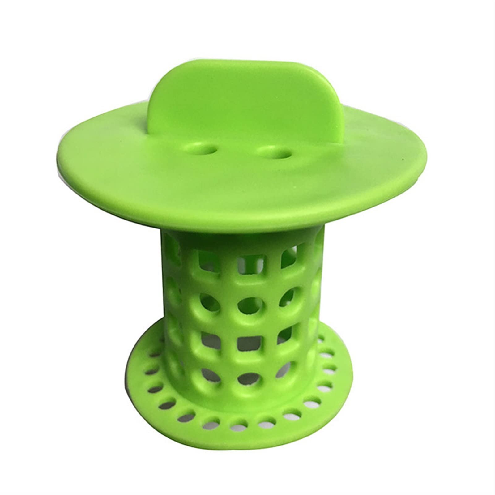 DIGUCFH Green Floor Drain Hair Catcher - Anti-Clogging Kitchen Sink Strainer, Bath Tub Stopper & Shower Drain Cover - Bathroom Accessories for Hair Clog Prevention (Perfect for Showers, Sinks & Bathtubs)