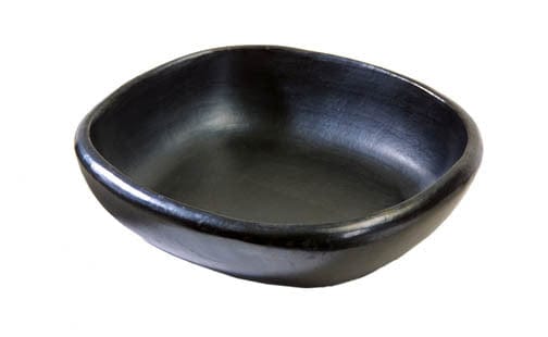 Authentic Chamba Square Dish - Elegant Handmade Black Clay Plate for Desserts, Sides & Appetizers | All-Natural Colombian Craftsmanship | Perfect for Dining, Entertaining & Home Decor