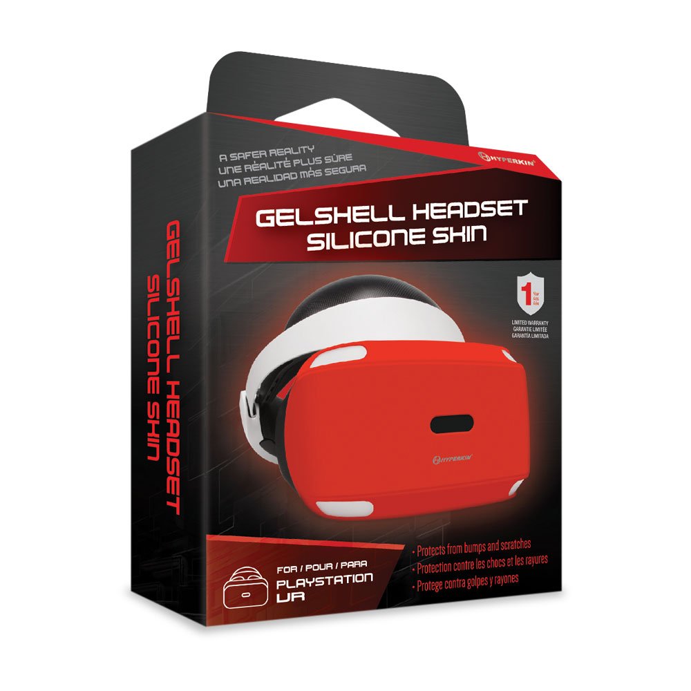 Hyperkin GelShell Silicone Skin Cover for PlayStation VR Headset - Red | Anti-Slip, Scratch-Resistant Protection | Perfect for Gaming, VR Experiences & Long Play Sessions