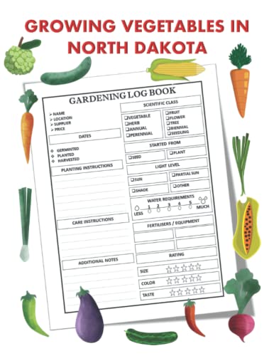 North Dakota Vegetable, Fruit & Flower Gardening Journal - Perfect Planting Log Book for Backyard Gardeners | Ideal Gift for Garden Lovers | Track Your Local Garden Growth & Harvests | Great for Urban Farming, Homesteading & Sustainable Living