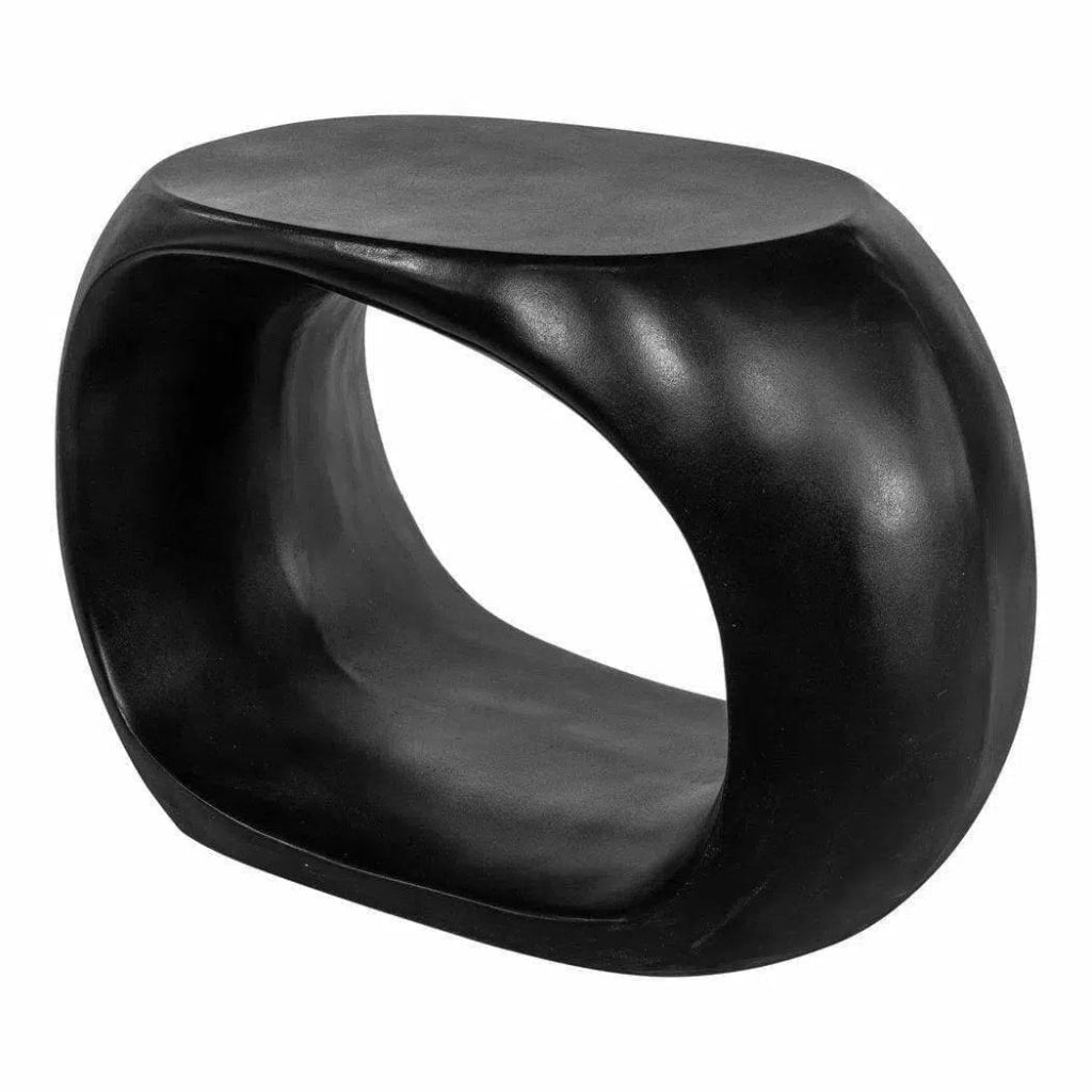 26.75 Inch Outdoor Stool - Black Contemporary Patio Furniture for Garden, Poolside, Deck, or Backyard Relaxation