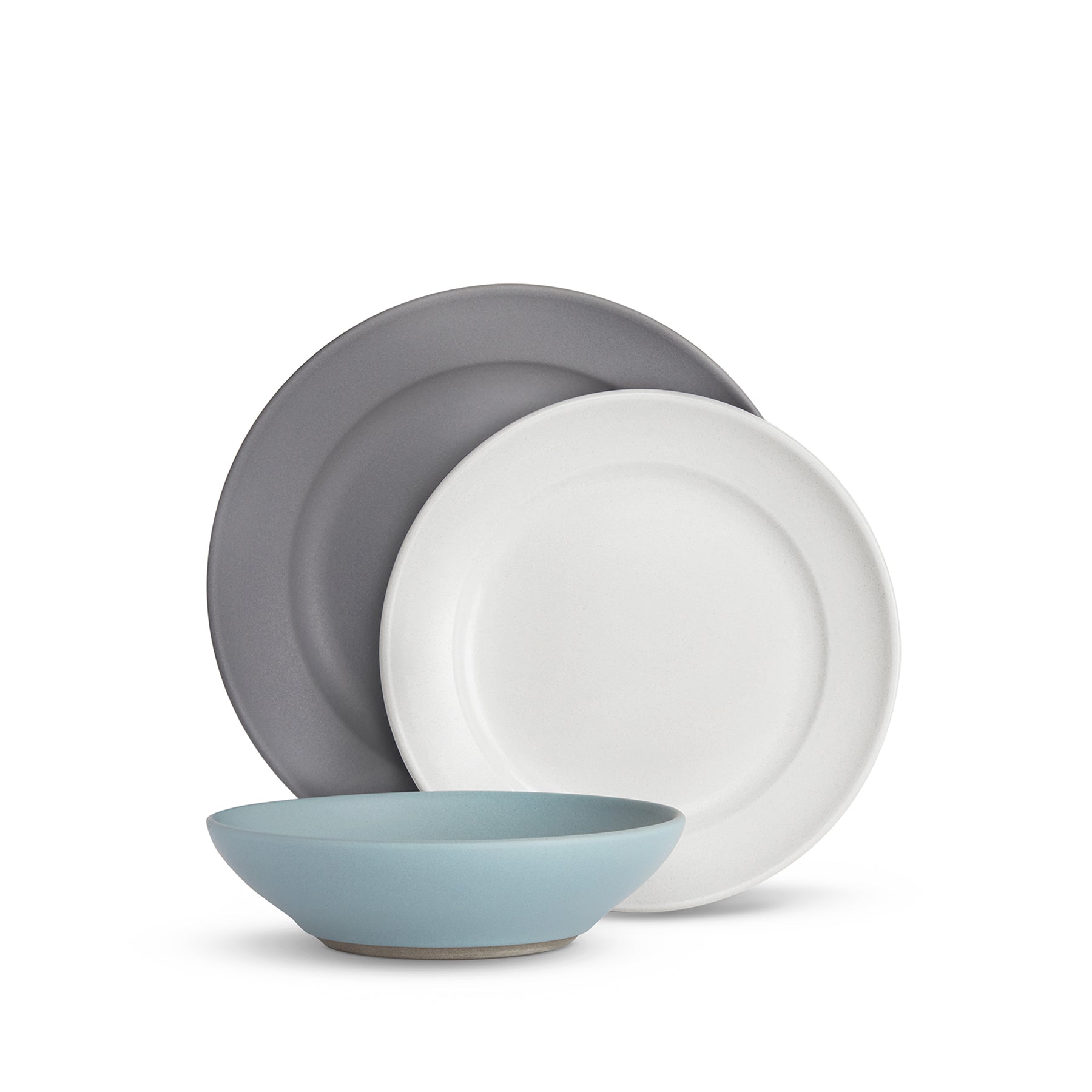 Ashby 3-Piece Dinnerware Set - Porcelain Plates, Bowls & Mugs for Everyday Use | Elegant Tableware for Dining, Entertaining & Home Decor