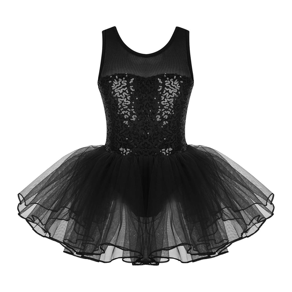 CHICTRY Girls Sequins Ballet Dance Dress - Sparkly Gymnastics Tutu Leotard for Kids | Perfect for Ballet Recitals, Dance Competitions & Birthday Parties