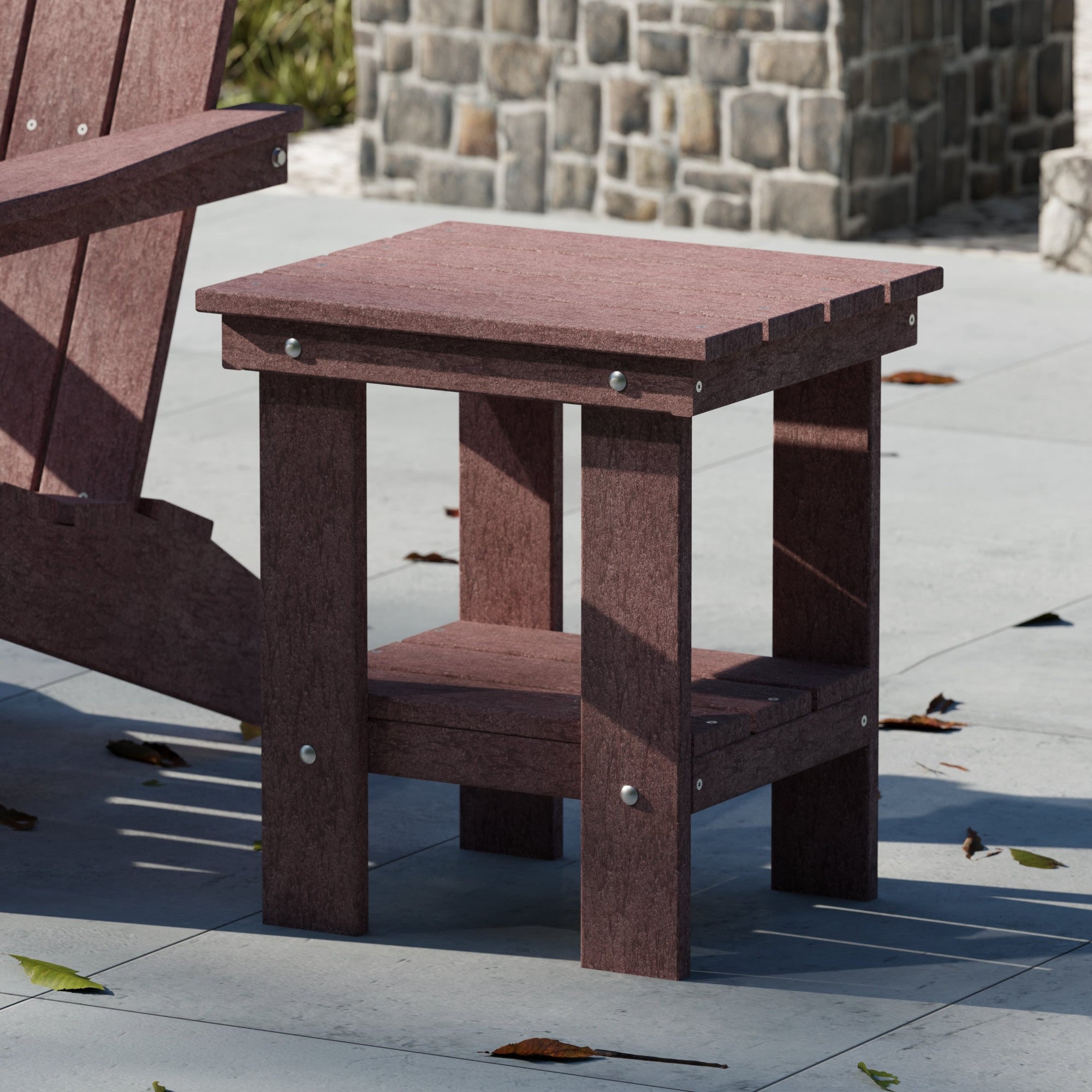 Freedom Modern Adirondack Chair & Side Table Set - Durable Outdoor Patio Furniture for Garden, Poolside, Deck, and Backyard Relaxation