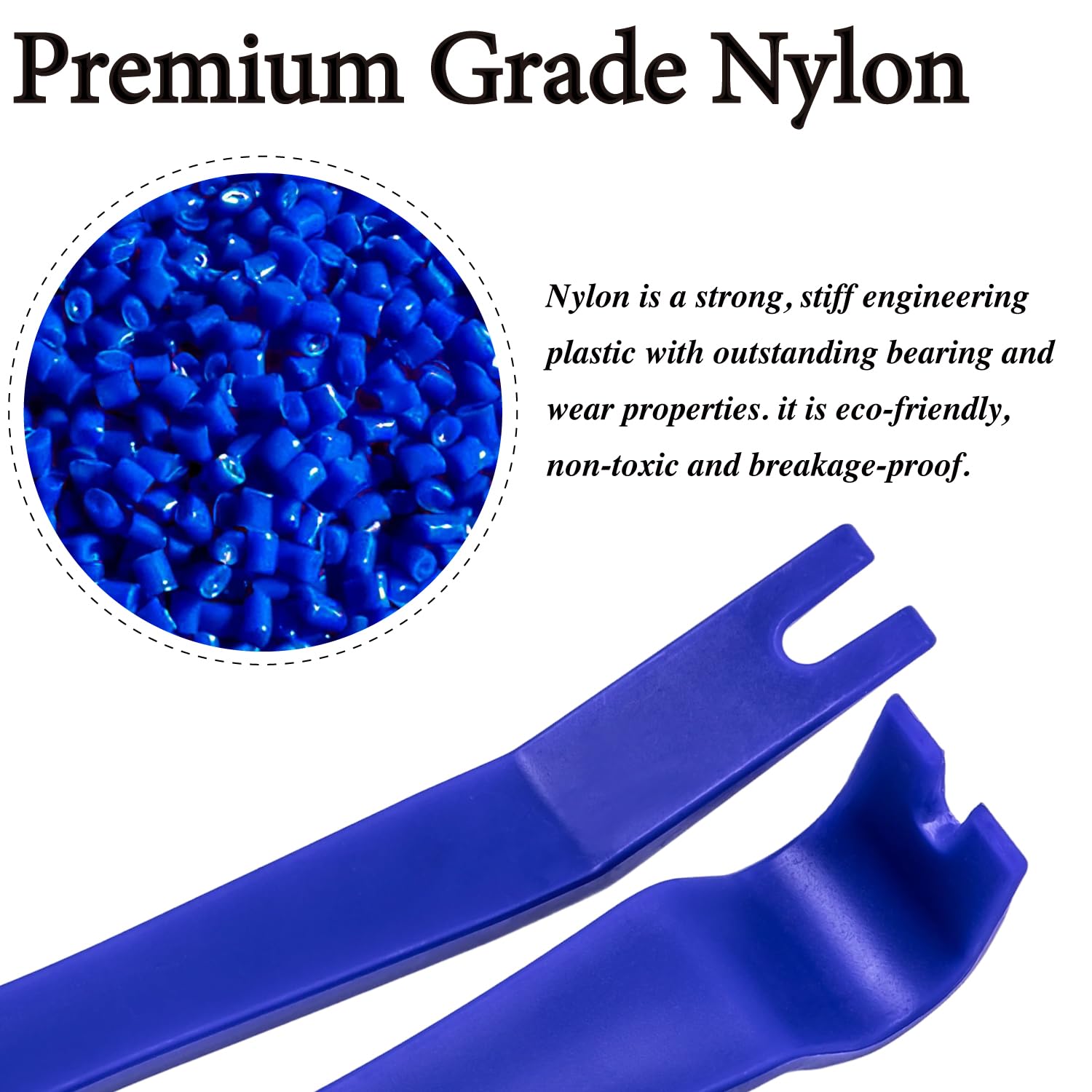 5PCS Auto Trim Removal Tool Kit - No Scratch Plastic Pry Tools for Car Panel, Door & Window Fastener Removal - Vehicle Dash Radio Audio Installation Set (Blue) - Perfect for DIY Car Repairs & Professional Auto Detailing