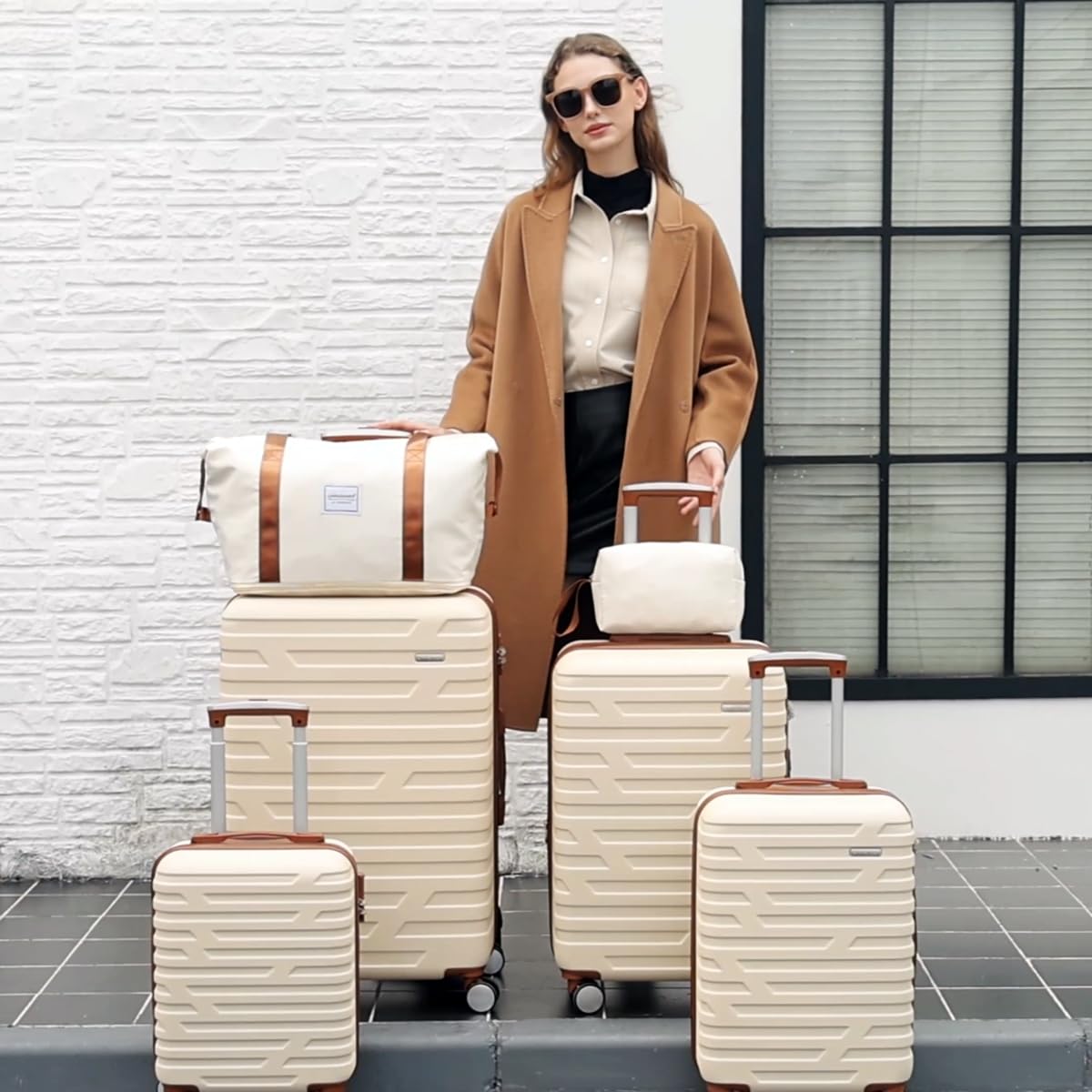 3-Piece Lavender Hardside Luggage Set - 20