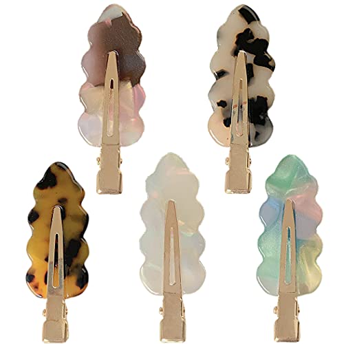 Licogel 5PCS Non-Slip Acrylic Hair Clips - Cute No Bend Curl Pins for Women & Girls - Perfect for Christmas Gifts, Curly & Long Thin Hair Styling - Salon Quality Hair Accessories for Daily Use, Parties & Special Occasions