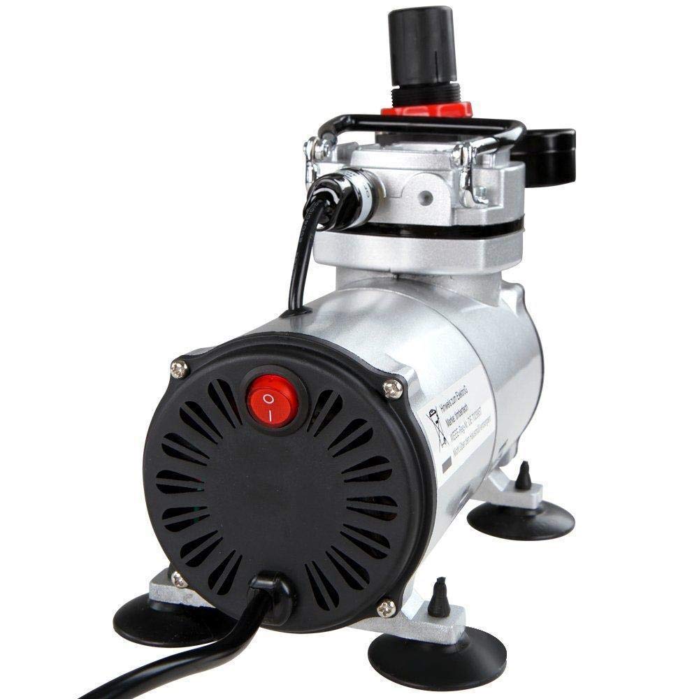 TIMBERTECH Professional Airbrush Kit with Compressor - Dual Action Gravity Feed Airbrush Set with Hose for Hobby, Tattoo, Model Painting, Automotive & Makeup | Perfect for DIY Crafts, Cake Decorating & Nail Art