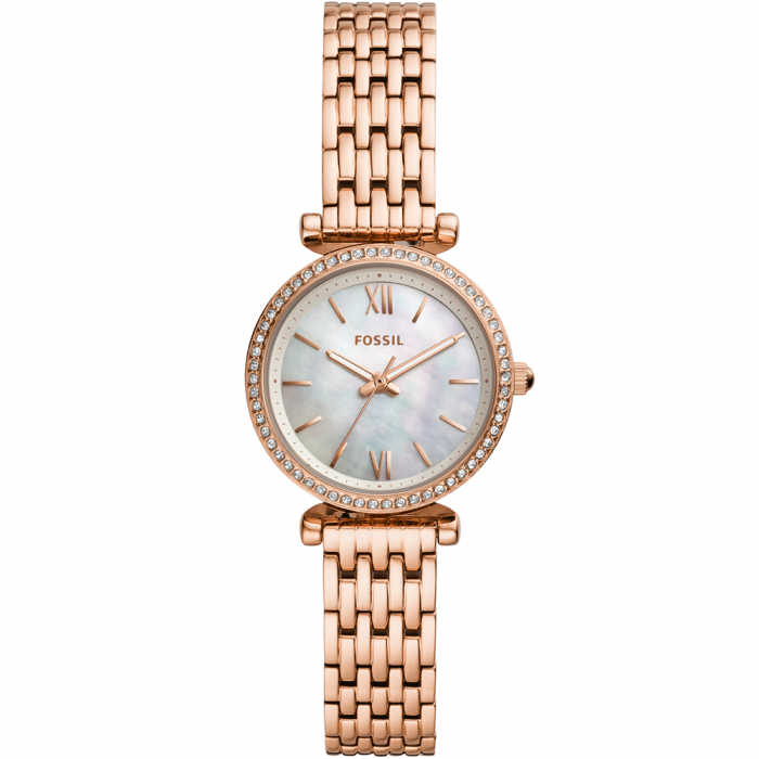 Fossil Carlie Mini ES4648 Rose Gold Stainless Steel Women's Watch - Elegant & Stylish for Everyday Wear, Office & Special Occasions