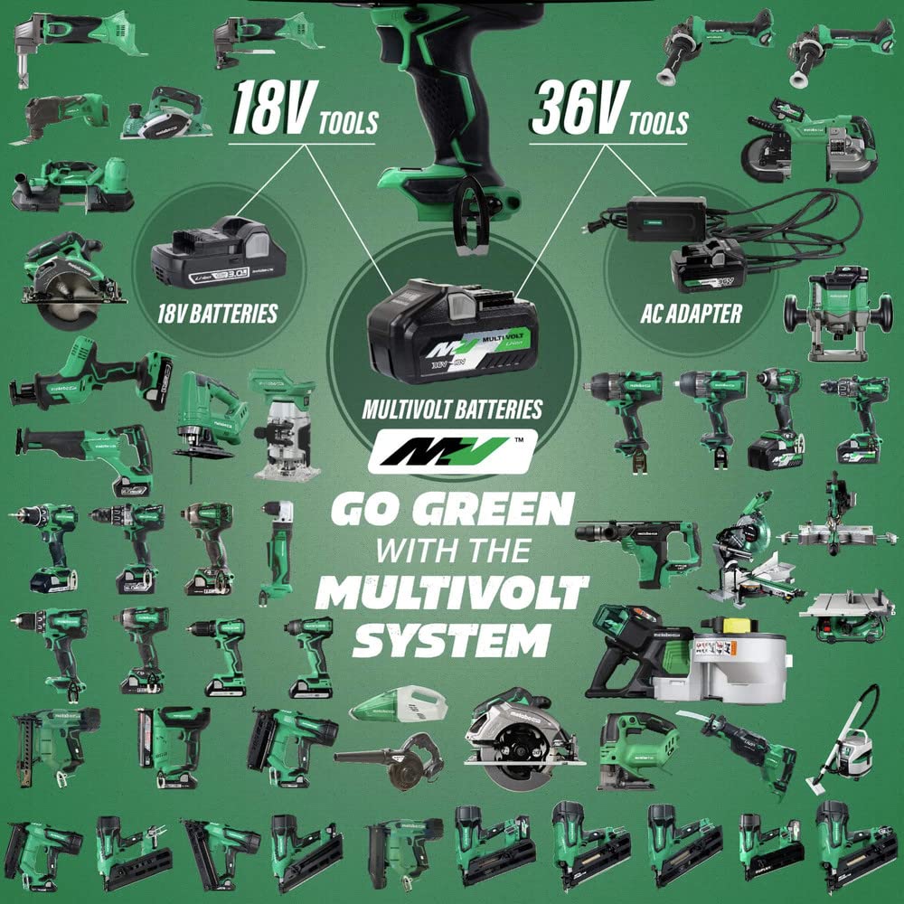 Metabo HPT 18V MultiVolt Cordless Die Grinder Tool Only (No Battery Included) - 2-Inch Wheel, Variable Speed, Slide Switch - Model GP18DAQ4 - Perfect for Metalworking, Wood Carving & DIY Projects