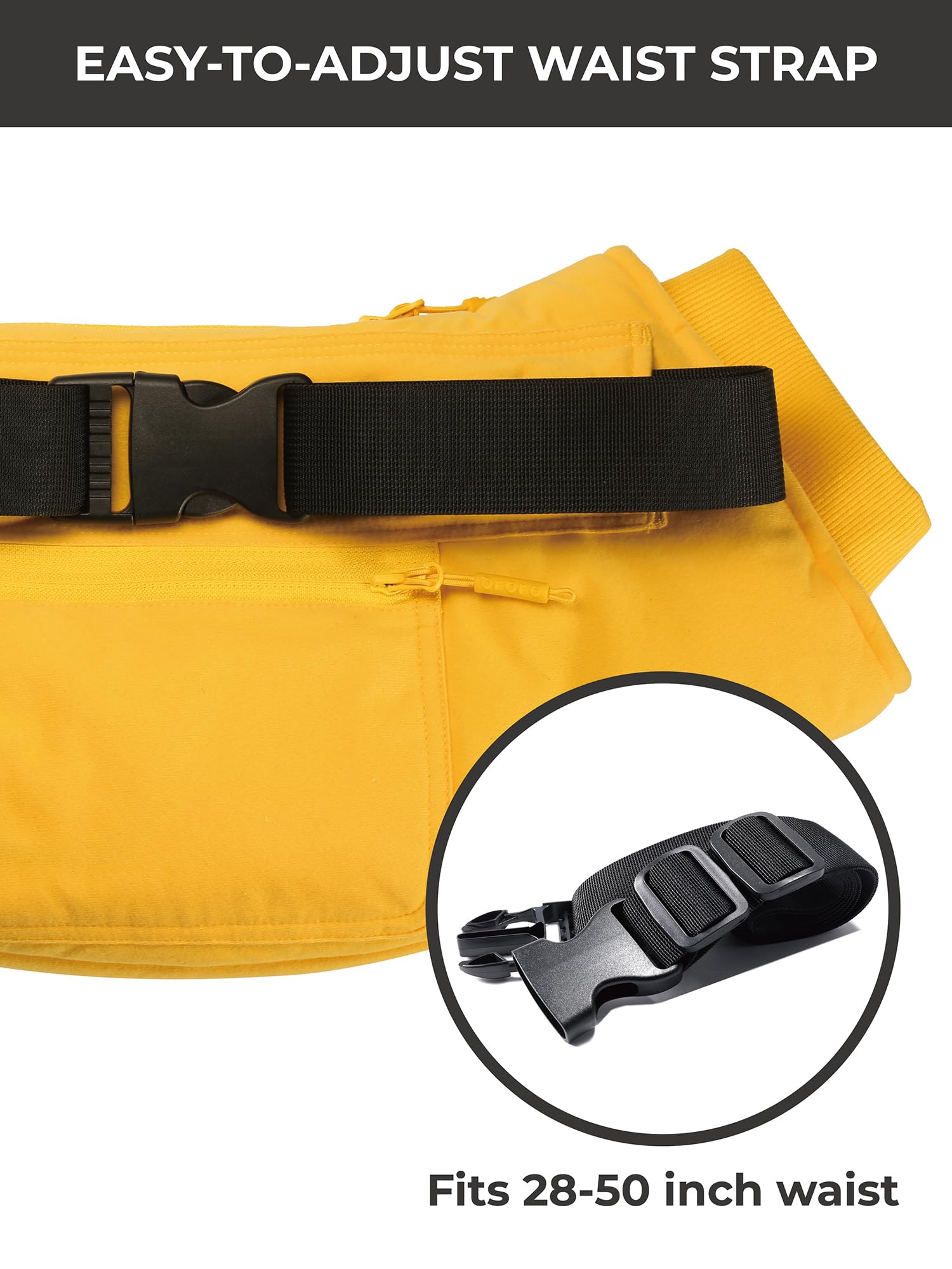 ORORO Rechargeable Electric Hand Warmer Muff - 14 Hours Continuous Heating, Portable Battery-Powered Hand Warmer Pouch (Yellow) - Perfect for Winter Outdoor Activities, Camping, Skiing & Cold Weather Commutes