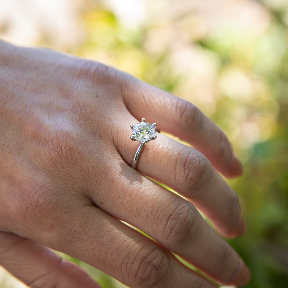 18ct White Gold 2.00 Carat Brilliant Cut GH SI Diamond Solitaire Engagement Ring - Perfect for Proposals, Weddings & Anniversary Gifts
