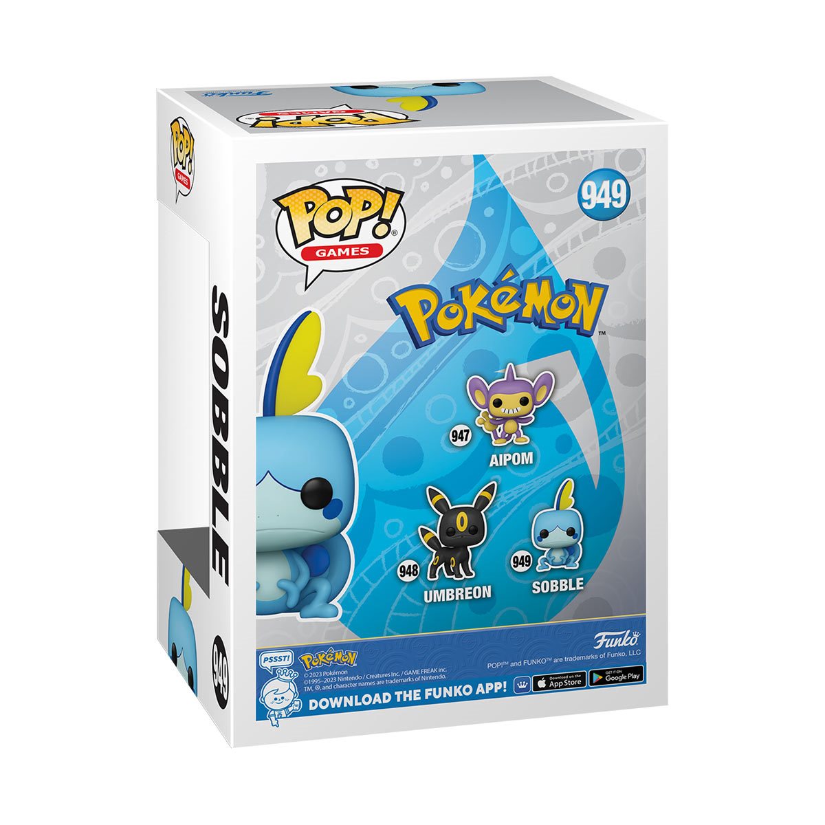 Funko Pop Pokemon Sobble #949 - Collectible Vinyl Figure for Pokemon Fans | Perfect for Display, Gifts & Gaming Room Decor