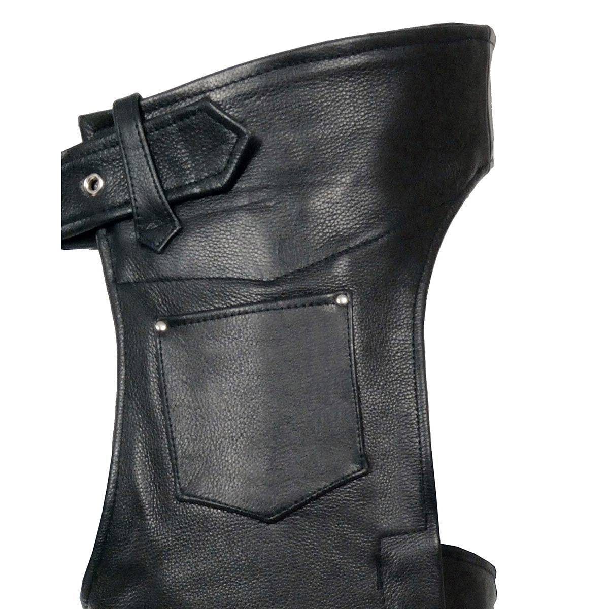 Milwaukee Men's Fully Lined Naked Cowhide Leather Chaps for Motorcycle Riding & Rodeo Events - Durable Biker Gear for Harley Davidson & Outdoor Activities