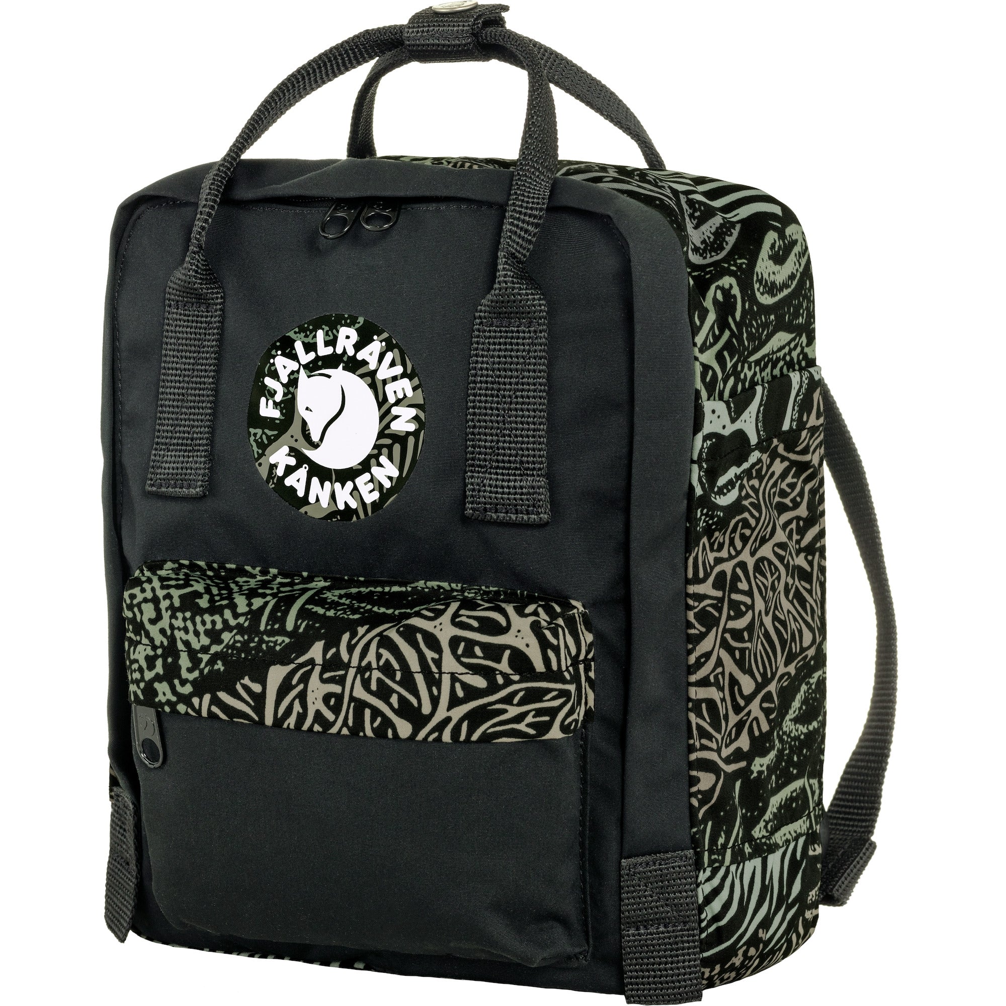 Fjallraven Kanken Art Mini Backpack - Darkwoods | Waterproof & Lightweight Daypack for Women & Teens | Perfect for School, Travel & Outdoor Adventures