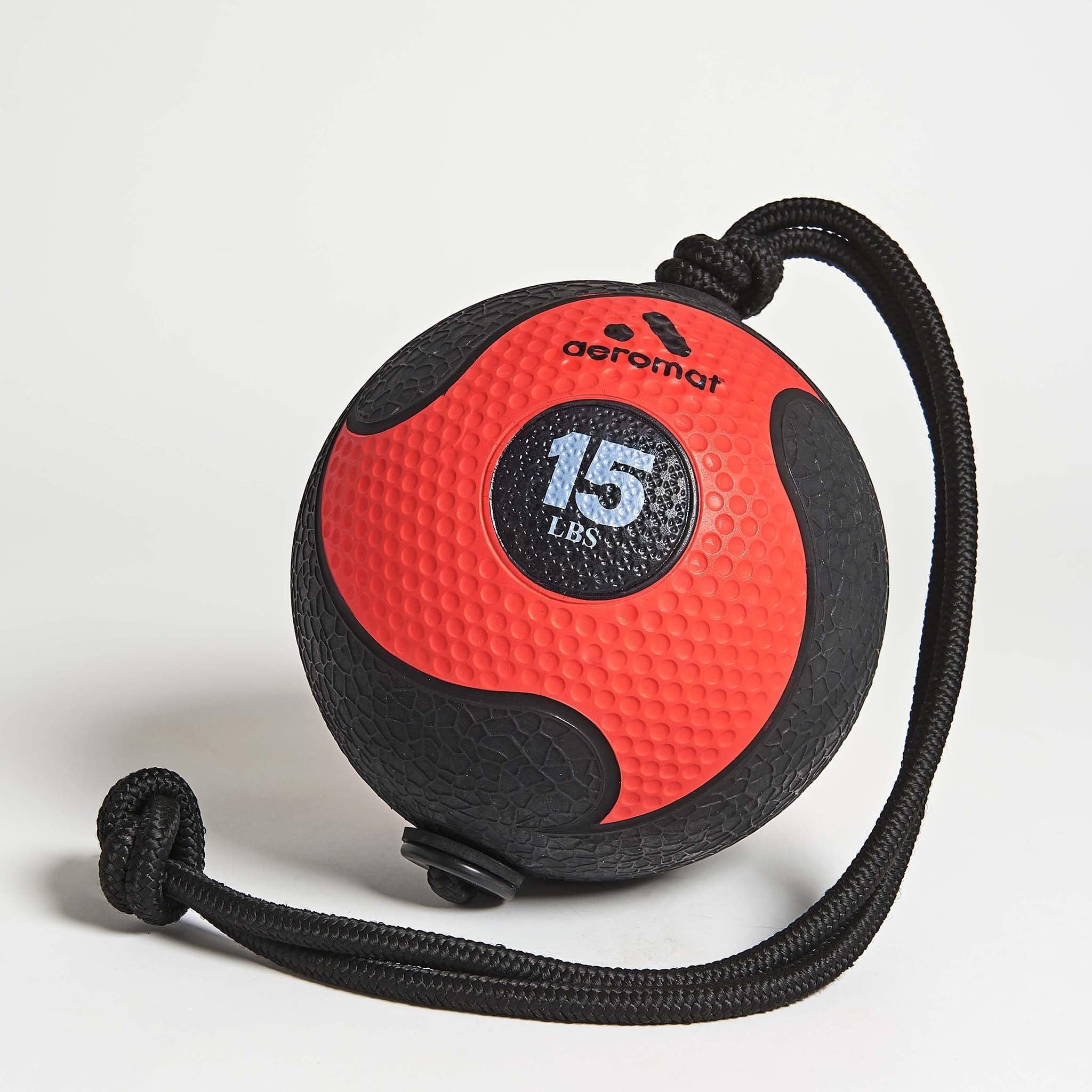 AEROMATS Power Rope Medicine Ball - 10-50lbs Heavy Duty Exercise Equipment for CrossFit, Strength Training & Home Gym Workouts | Perfect for Slam Balls, Functional Fitness & Athletic Conditioning