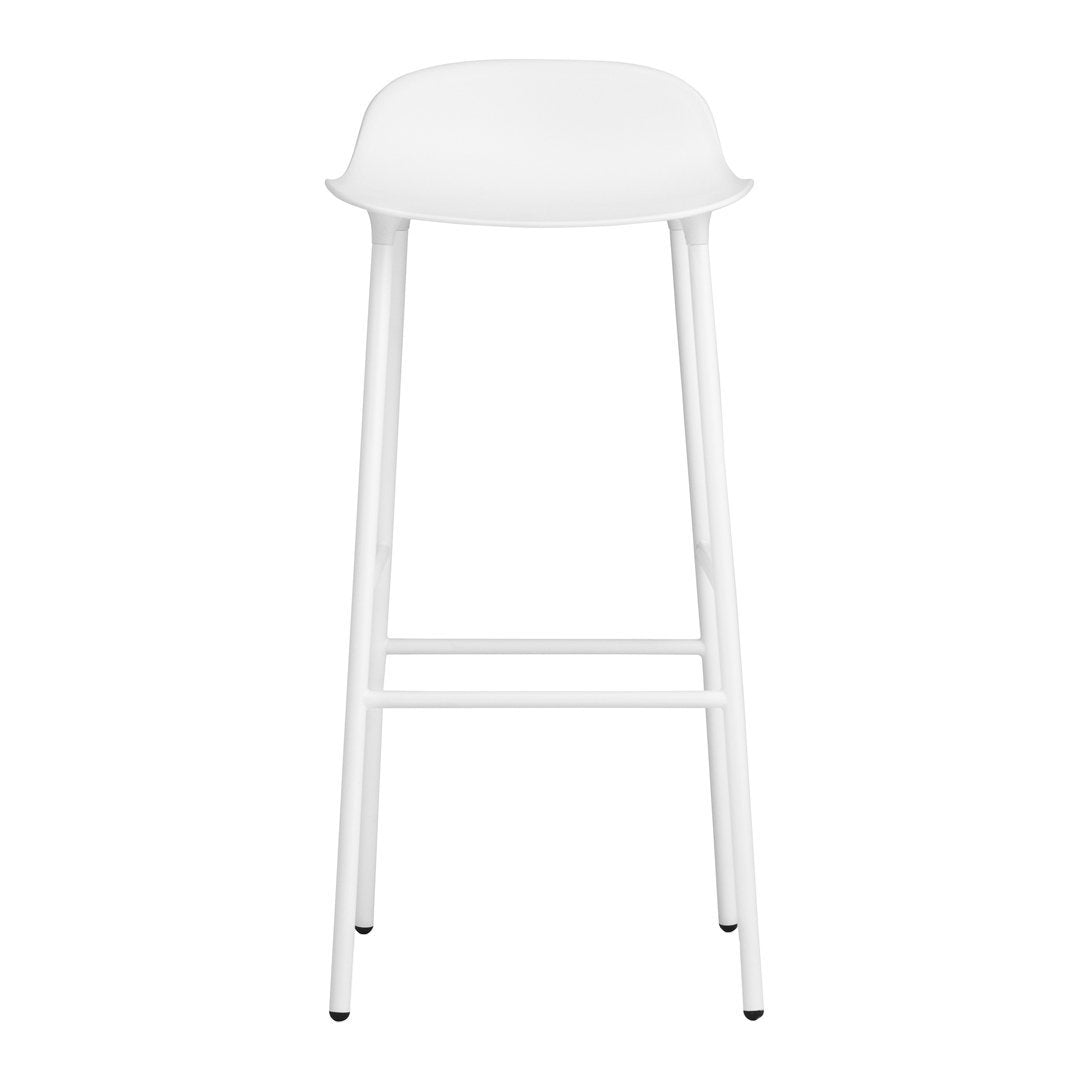 Modern Metal Bar Stools with Form Design - Adjustable Height Counter Stools for Kitchen, Dining & Home Bar - Industrial Style Seating for Restaurants & Cafes