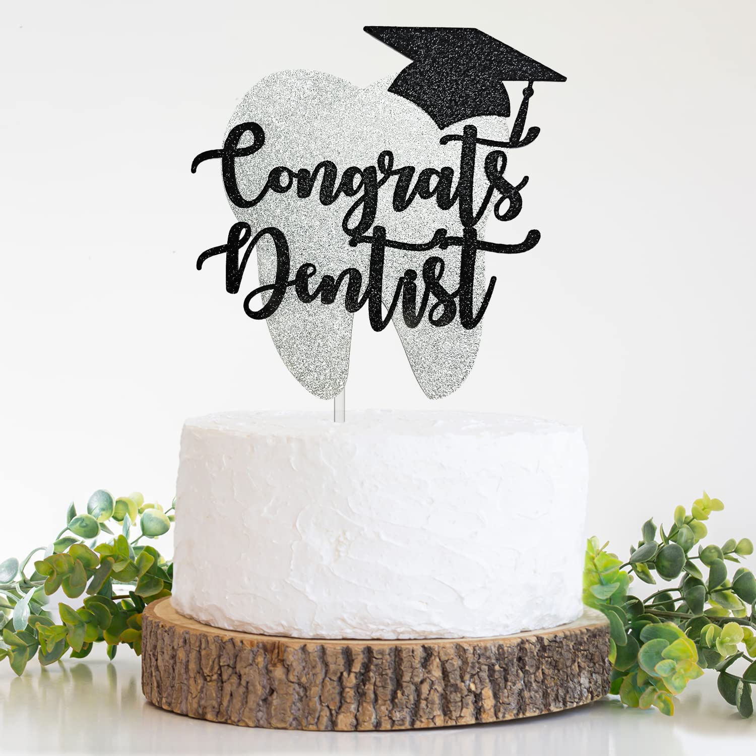 Dentist Graduation Cake Topper 2024 - Dentistry Student Cake Decorations with Tooth & Cap Design - Perfect for Dental School Graduation Parties, Ceremonies & Celebrations
