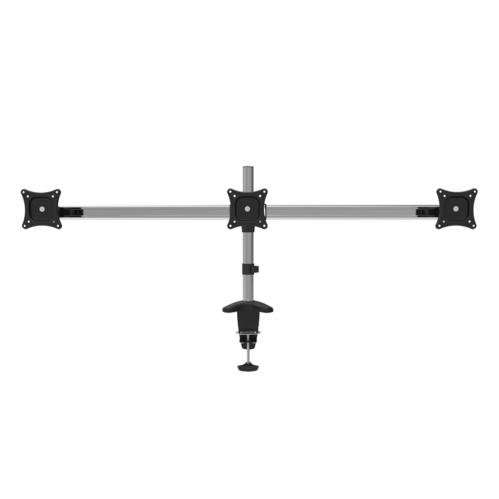 Triple Monitor Stand for 15-27 Inch Screens - Heavy Duty Aluminum Alloy Adjustable Desk Mount with 75/100mm VESA Bracket, Supports Up to 22lbs - Perfect for Home Office, Gaming Setup & Workstation Ergonomics (Size A)
