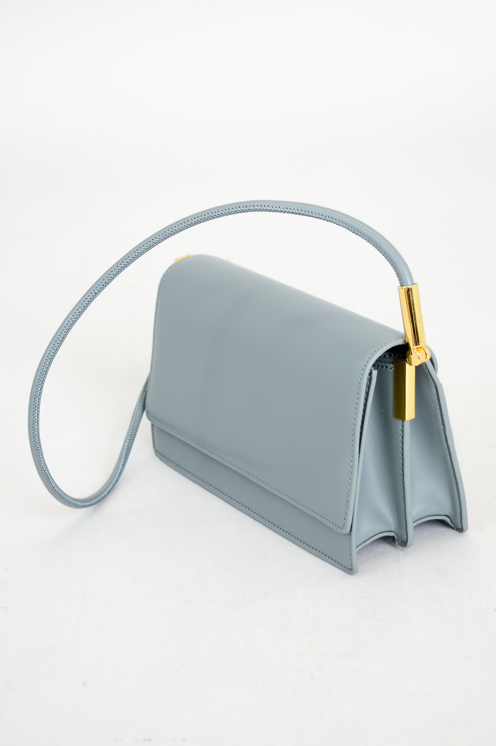 Premium Lina Leather Handbag for Women - Stylish Grey & Blue Crossbody Bag - Perfect for Work, Travel & Everyday Use