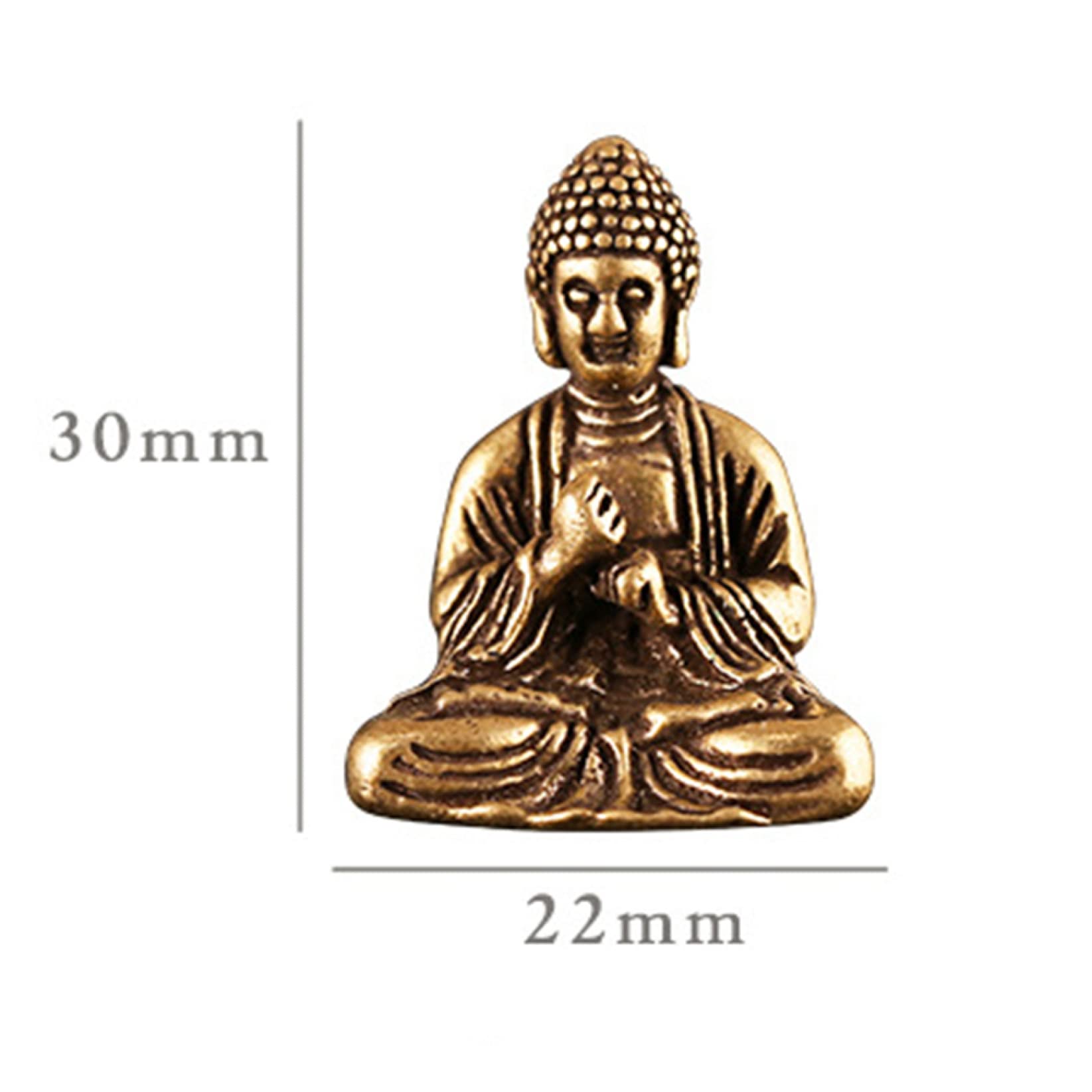 Mini Solid Copper Buddha Statue - Home & Office Decor for Meditation Spaces