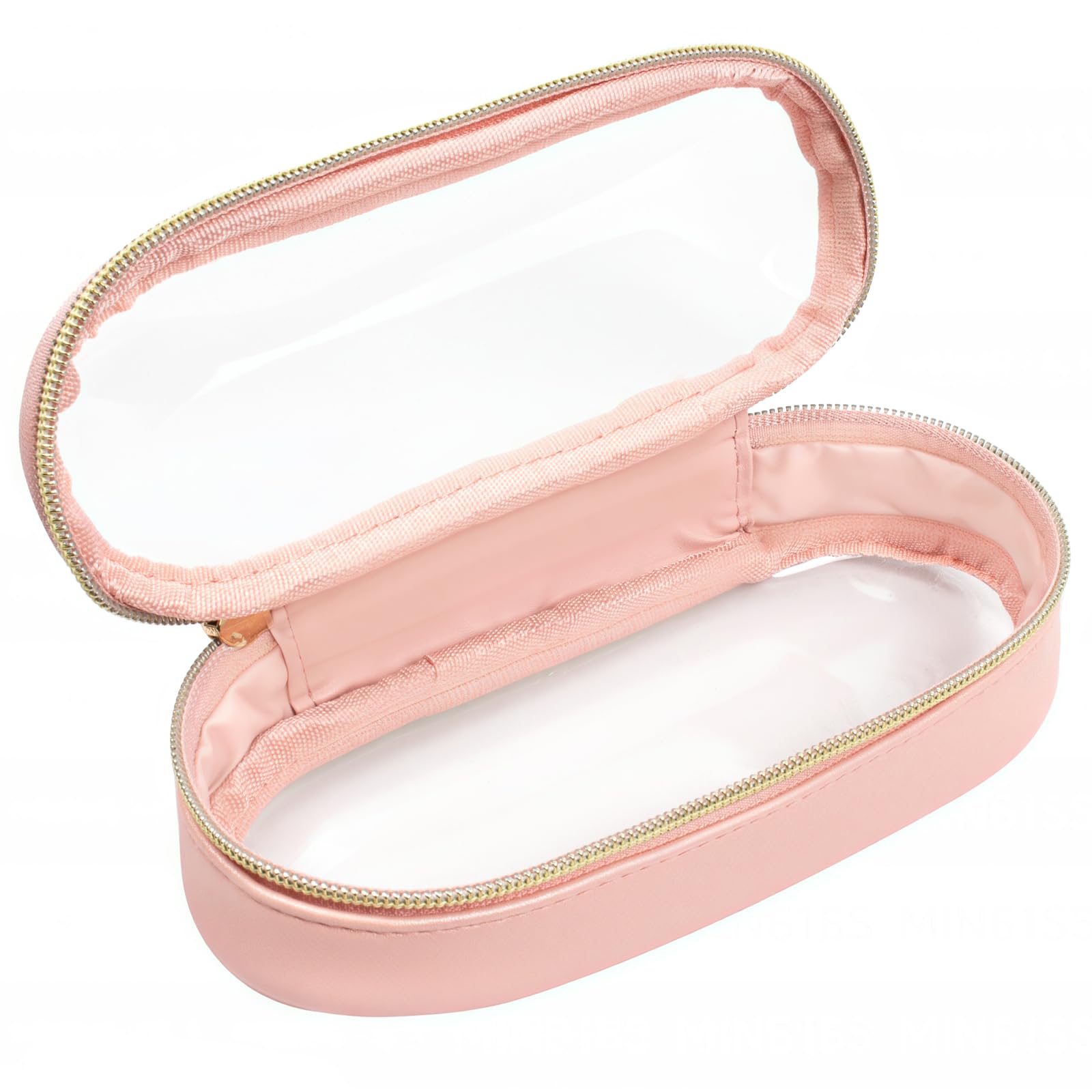 Clear Makeup Brush Holder with Zipper - Waterproof Travel Makeup Brush Pouch Organizer for Women | Christmas Gifts, Cosmetic Bag for Makeup Brushes On-The-Go