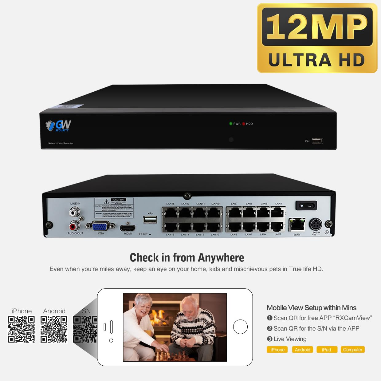 4K (3840x2160) 8MP Outdoor PoE IP Security Camera System with 4X Optical Zoom, 130FT Night Vision & AI Detection - 16 Channel Surveillance for Home/Business Security (16 Cameras Included) | Ideal for 24/7 Property Monitoring, Facial Recognition & Perimeter Protection