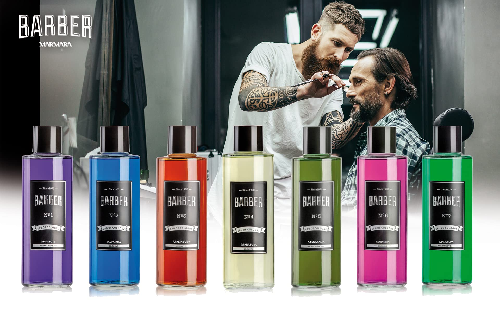 Marmara Barber Cologne No.1 Purple - 500ml Traditional Barbershop Cologne for Men | Classic Aftershave & Cologne Spray | Perfect for Barbershops, Grooming, and Special Occasions