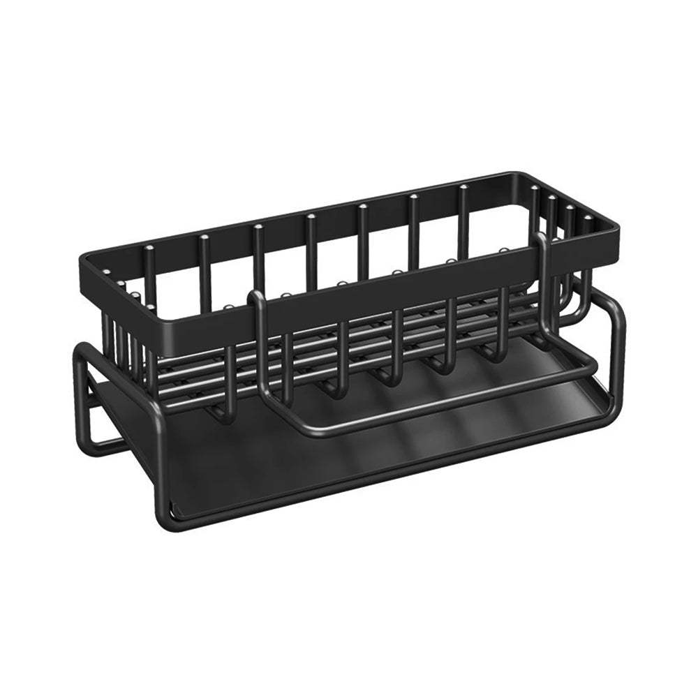 Premium Stainless Steel Sink Caddy Organizer - Durable Kitchen Sponge & Soap Holder for Sink - Perfect for Dishwashing, Cleaning Supplies Storage in Home Kitchen