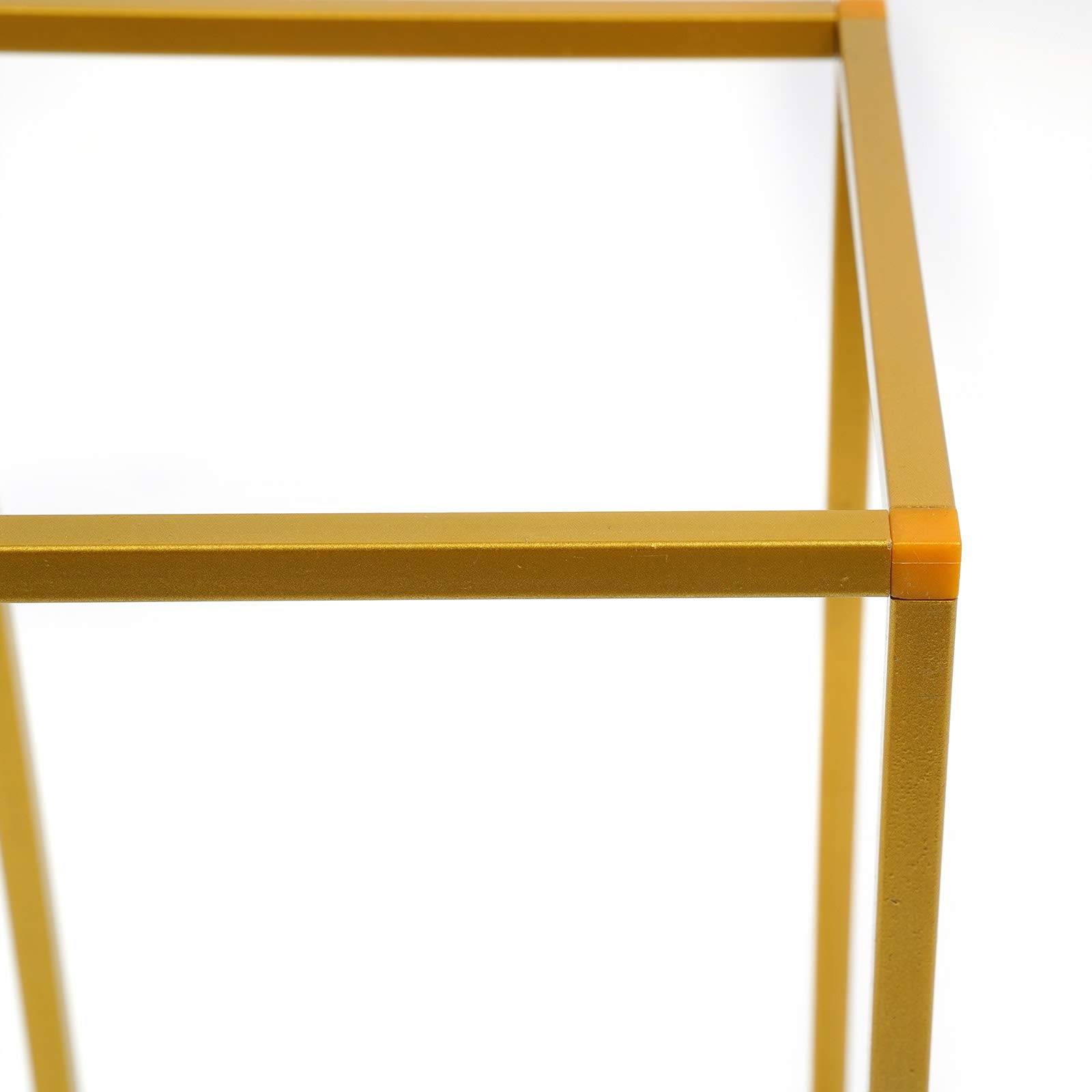 10pcs Gold Metal Flower Floor Vase Stand - 31.5in Tall Geometric Centerpiece for Wedding, Party & Home Decor - Rectangular Display Rack for Tables, Entryways & Event Venues