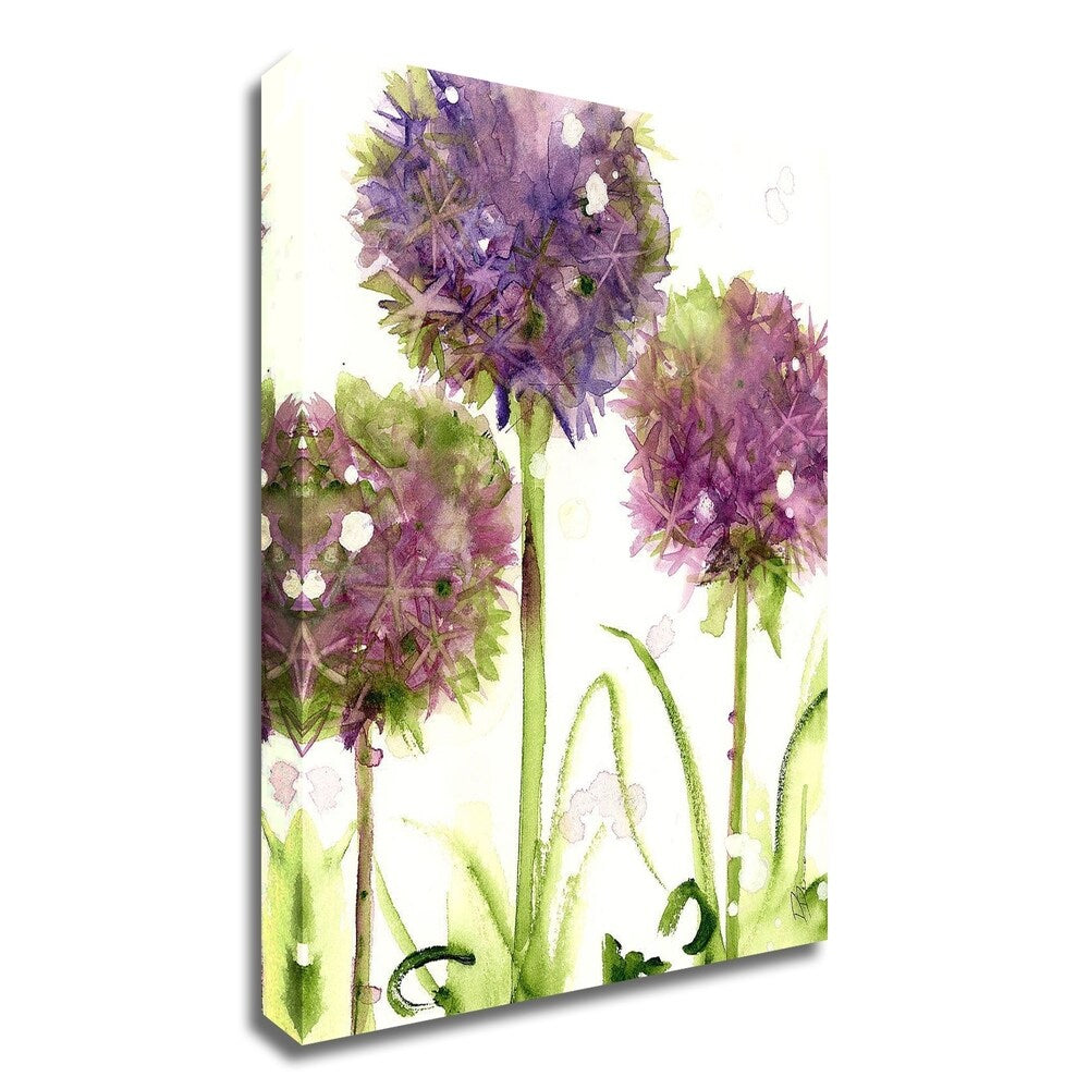Alliums by Dawn Derman - Premium Canvas Wall Art Print - Ready to Hang - Perfect for Living Room, Bedroom & Office Decor