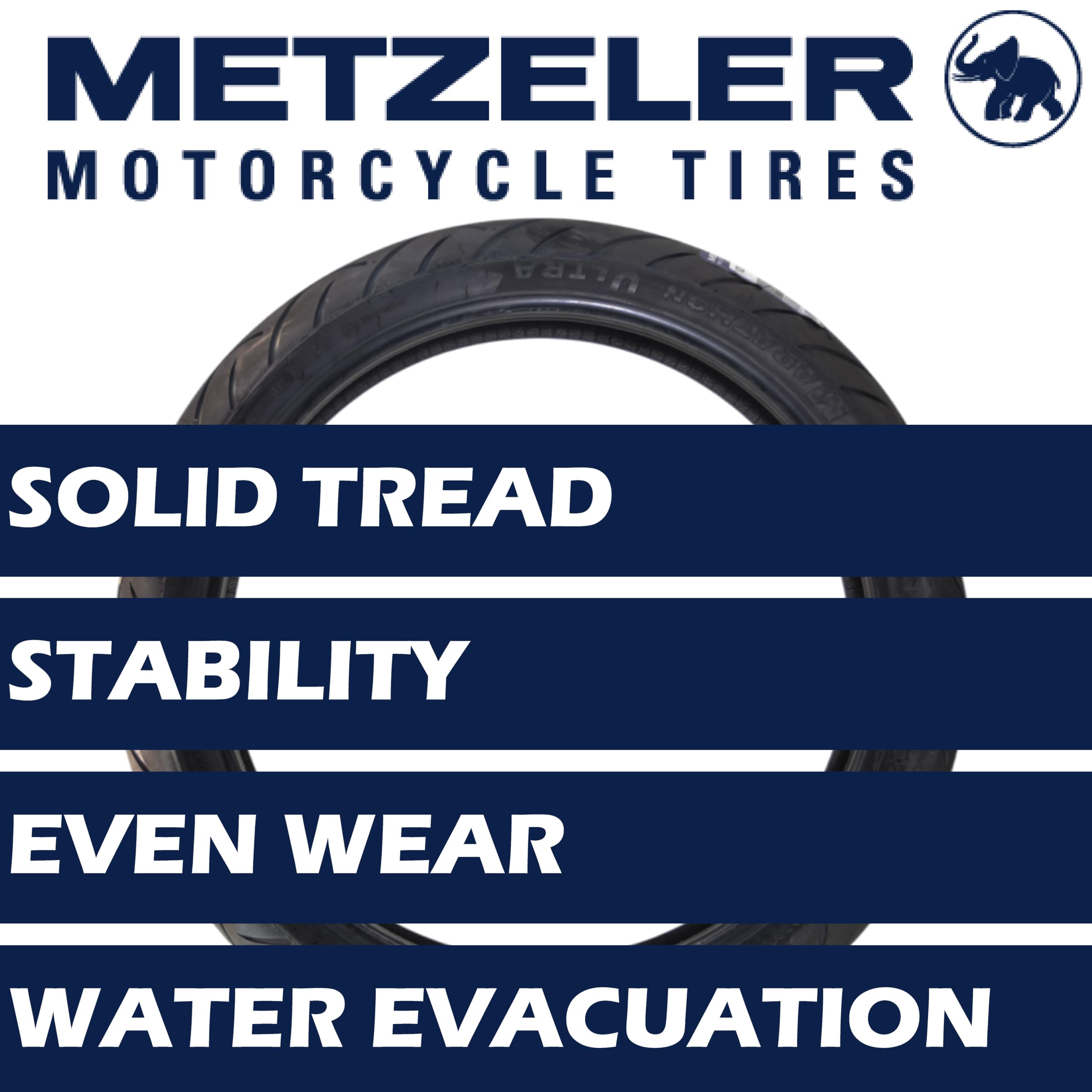 Metzeler ME 888 Marathon Ultra Front 130/60-21 63H Motorcycle Tire for Cruiser & Touring Bikes - High Mileage Durable Tire with Free Keychain - Perfect for Long Distance Rides, Highway Cruising & Adventure Touring