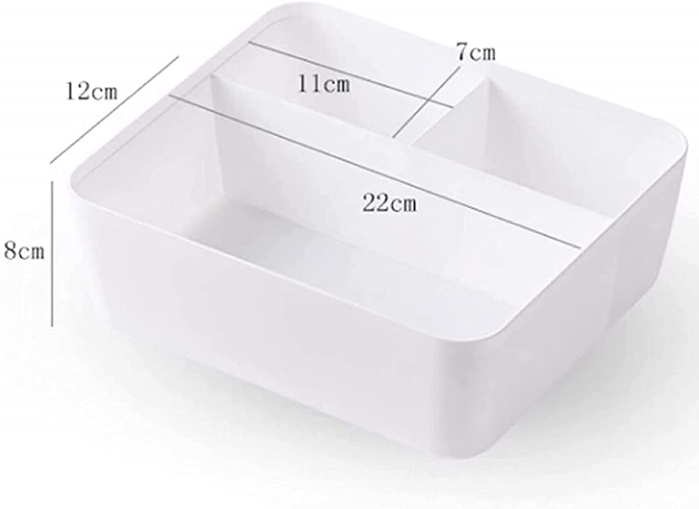 Wooden Tissue Box with Lid - 3 Compartment Organizer for Office & Home | Toilet Paper Storage, Pen Holder & Makeup Brush Organizer | Perfect for Living Room, Bathroom & Office Desk Organization