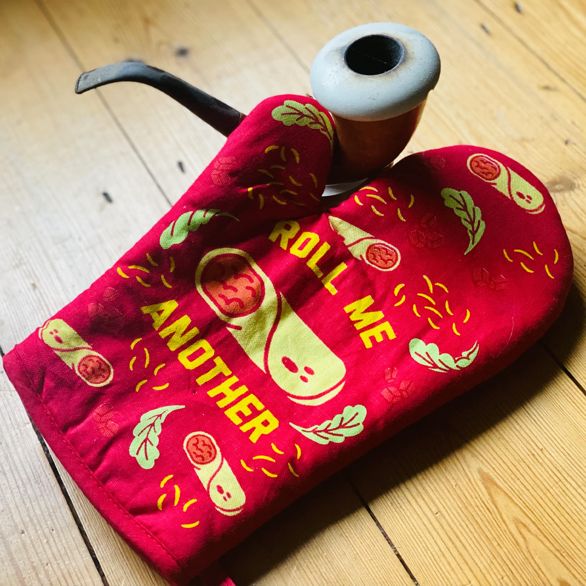 Funny Mexican Food Burrito Lover Novelty Oven Mitt - Cinco De Mayo Kitchen Glove with Graphic Design for Cooking & Baking - Perfect for BBQ, Grilling & Mexican Themed Parties