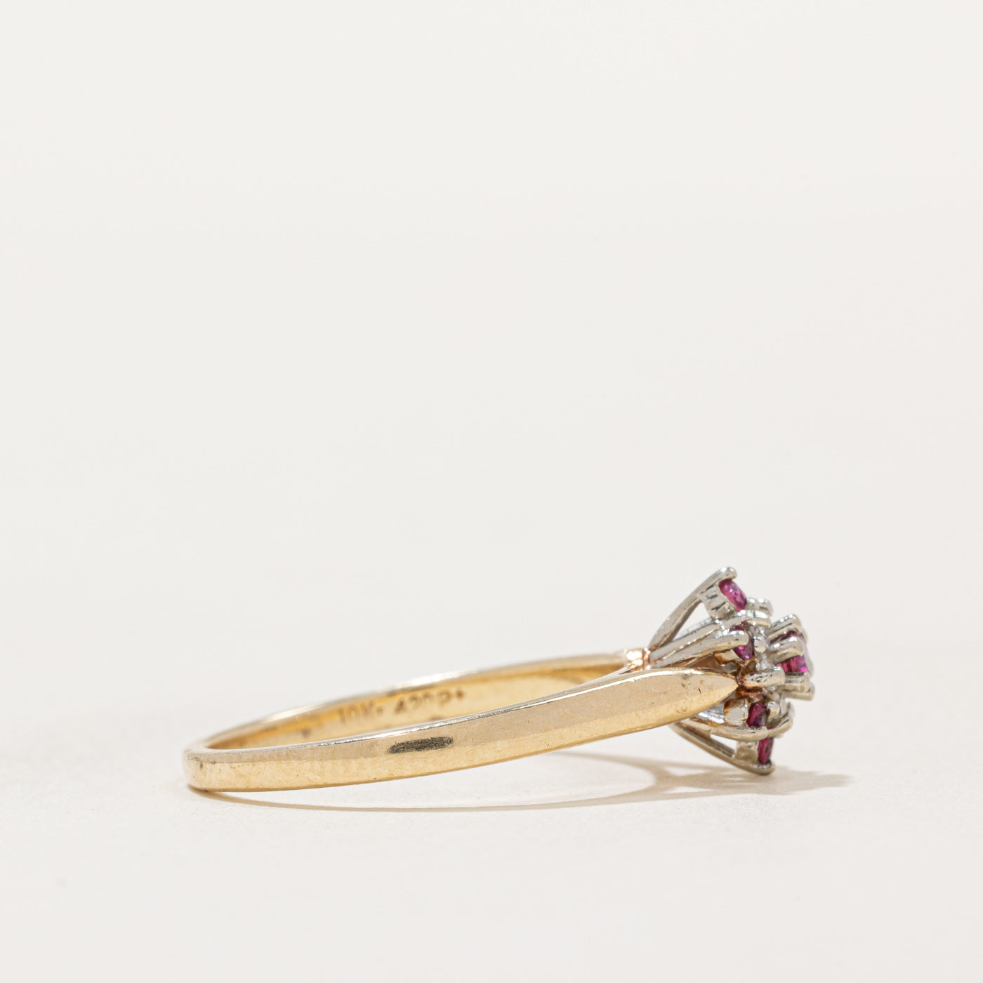 Elegant Ruby and Diamond Ring - 0.13ctw Ruby & 0.06ctw Diamond - Size 6.75 - Perfect for Anniversary, Engagement, or Special Occasion Gift