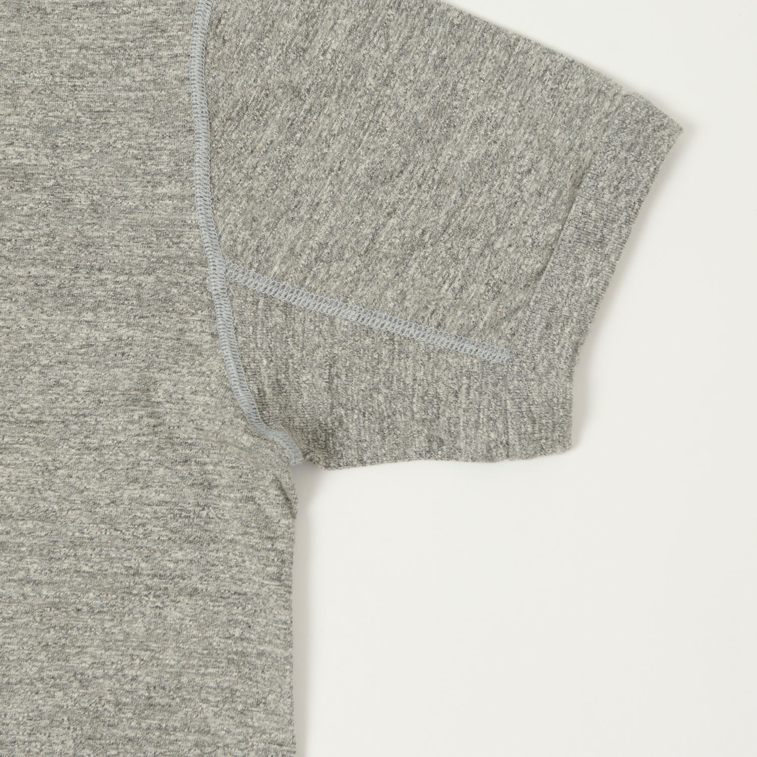 Full Count 5222 HG Flat Seam Heavyweight Short Sleeve Raffy T-Shirt - Heather Grey - Premium Cotton Tee for Men, Casual Wear & Street Style Outfits