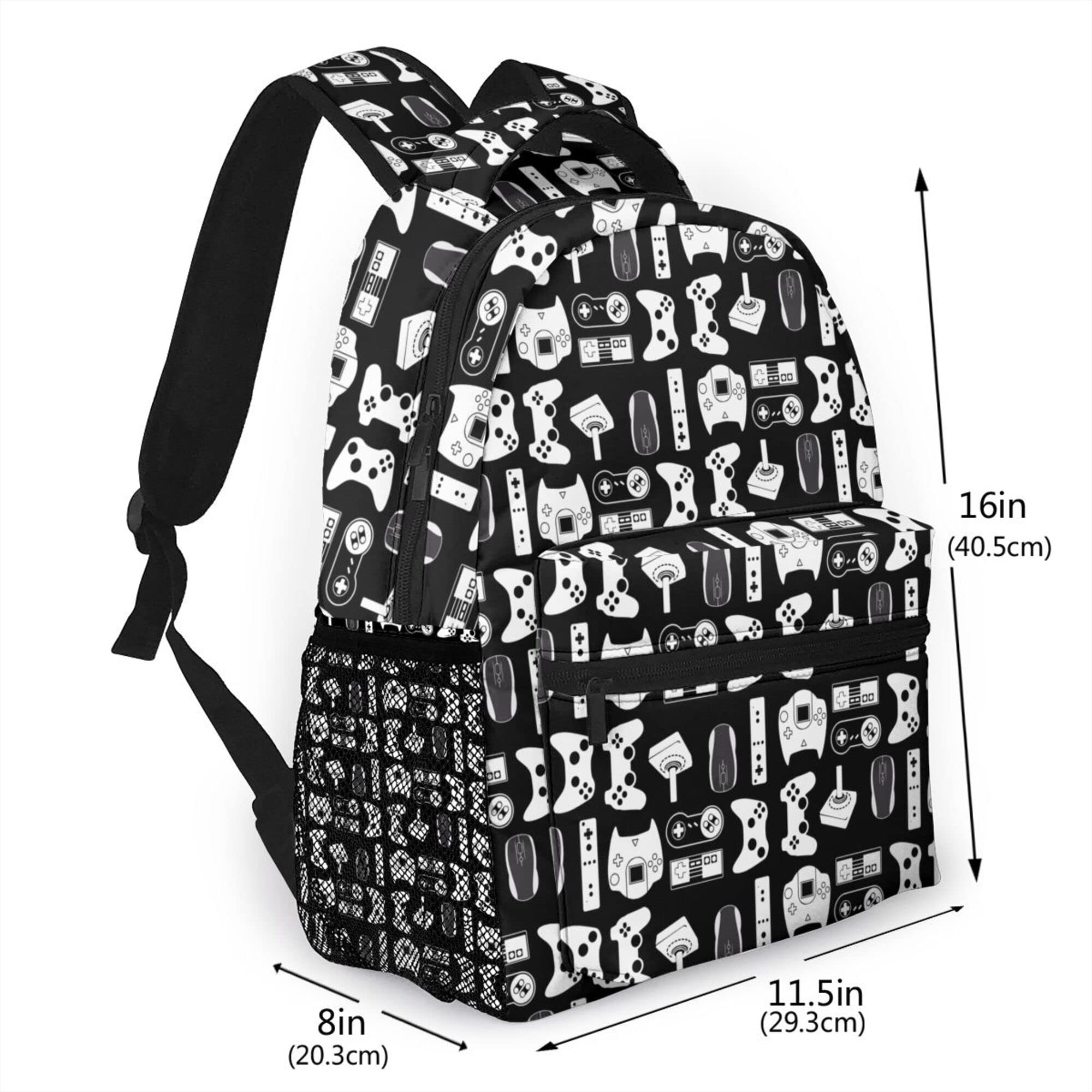 AMRANDOM Men's Video Game Weapon Themed Gamer Backpack - Cool Laptop Bag with Padded Straps & Large Capacity - Perfect for Gaming Conventions, School & Travel