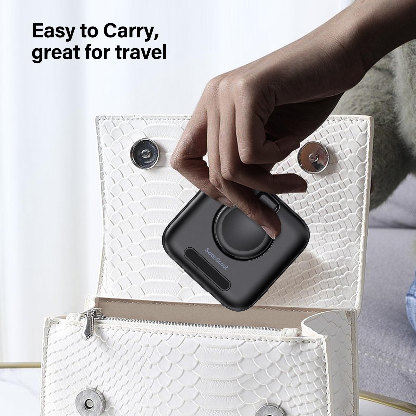 Portable Watch Charger Stand for Samsung Galaxy Watch 5/4/3 - Fast Magnetic Charging Dock for Samsung Watch Active 2/1 & SwanScout - Perfect for Travel, Office & Nightstand Charging