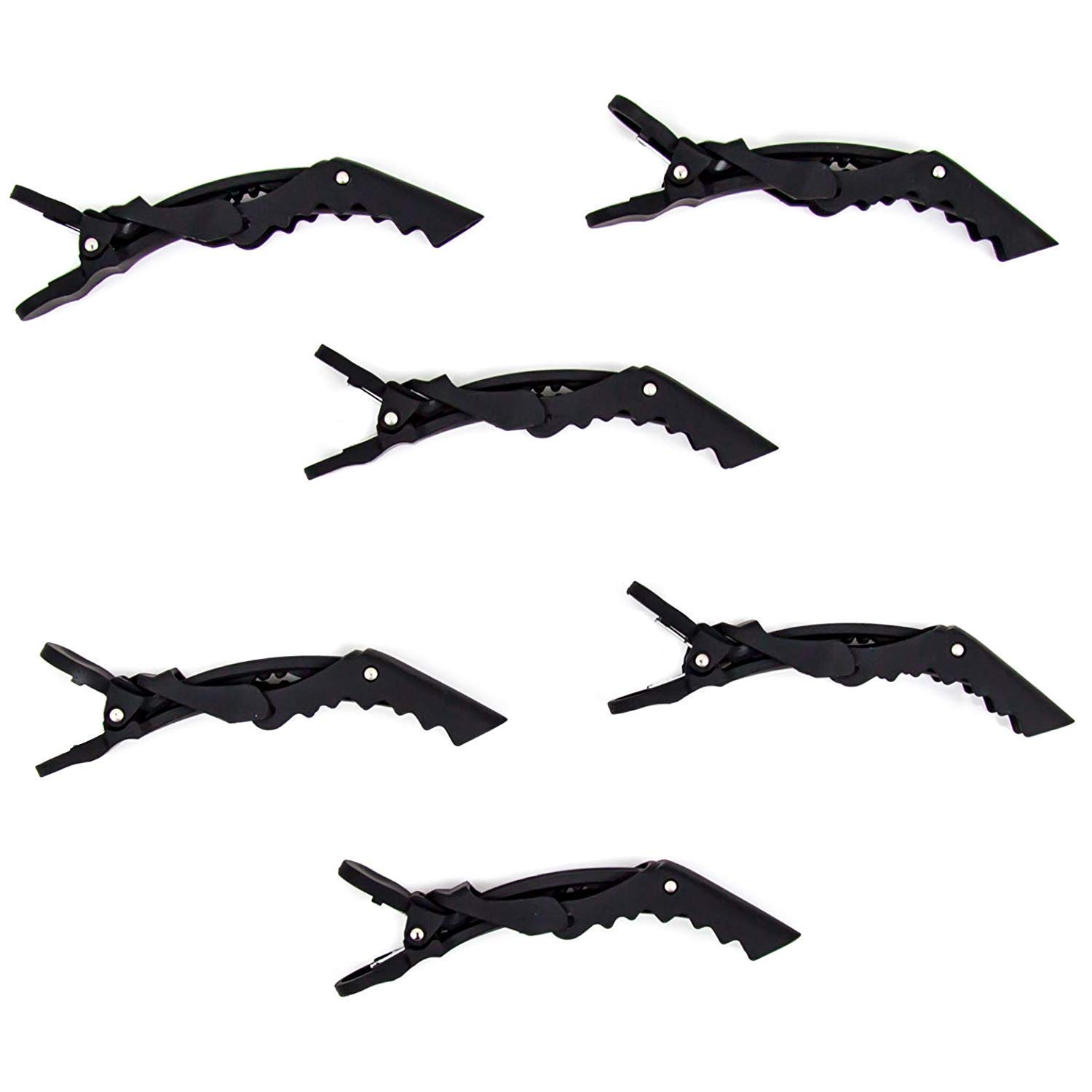 AmigozZ Professional Crocodile Hair Clips for Women - 6 Pack Durable Alligator Hair Clips with Non-Slip Grip & Wide Teeth - Strong Hair Hold for Thick Hair, Ponytails, Braids and Updos - Perfect for Daily Use, Workouts, and Styling