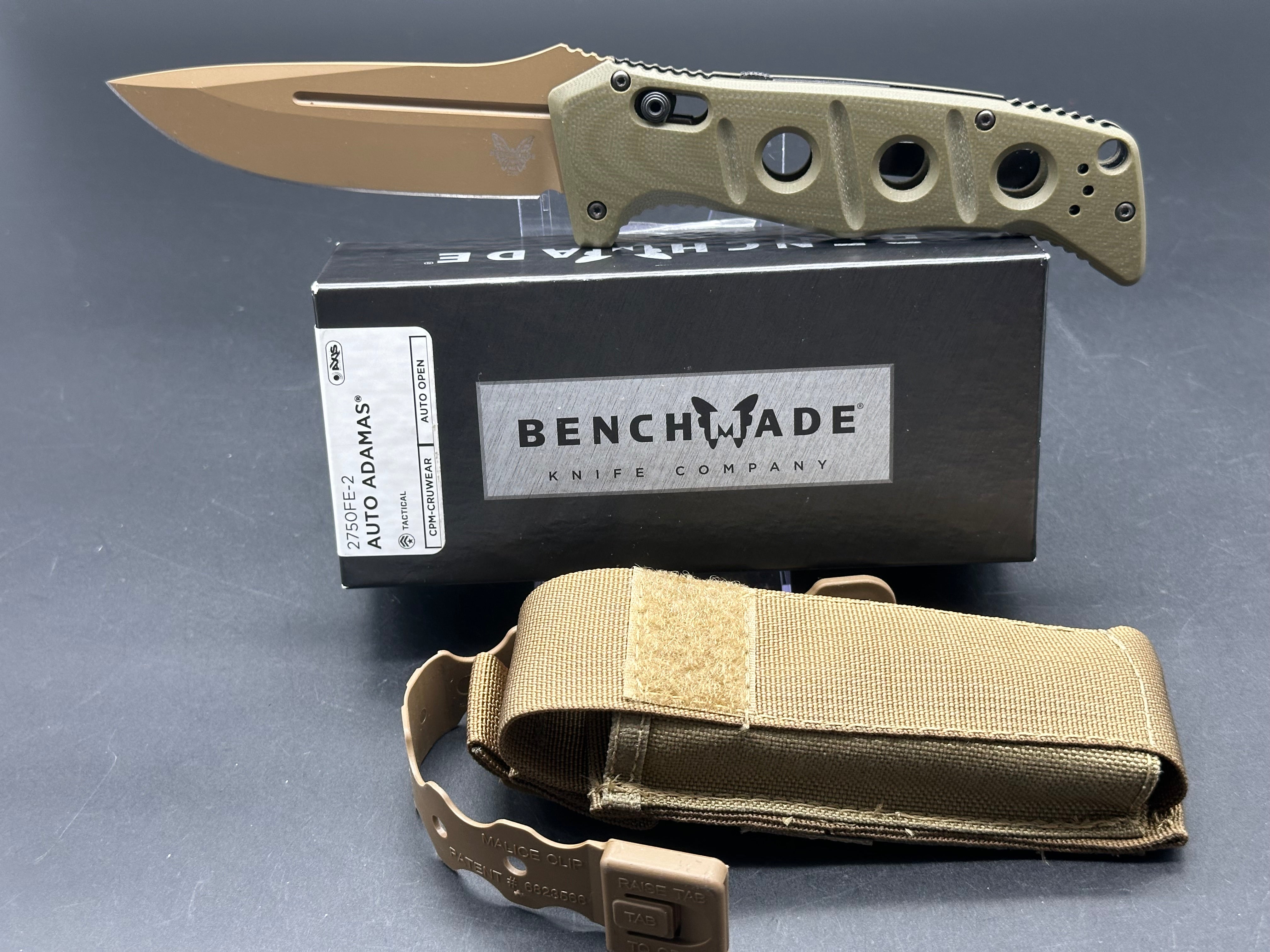 Benchmade Large Adamas Automatic Knife - Premium Folding Pocket Knife with Durable Blade for Outdoor, Camping, Hunting & EDC Use